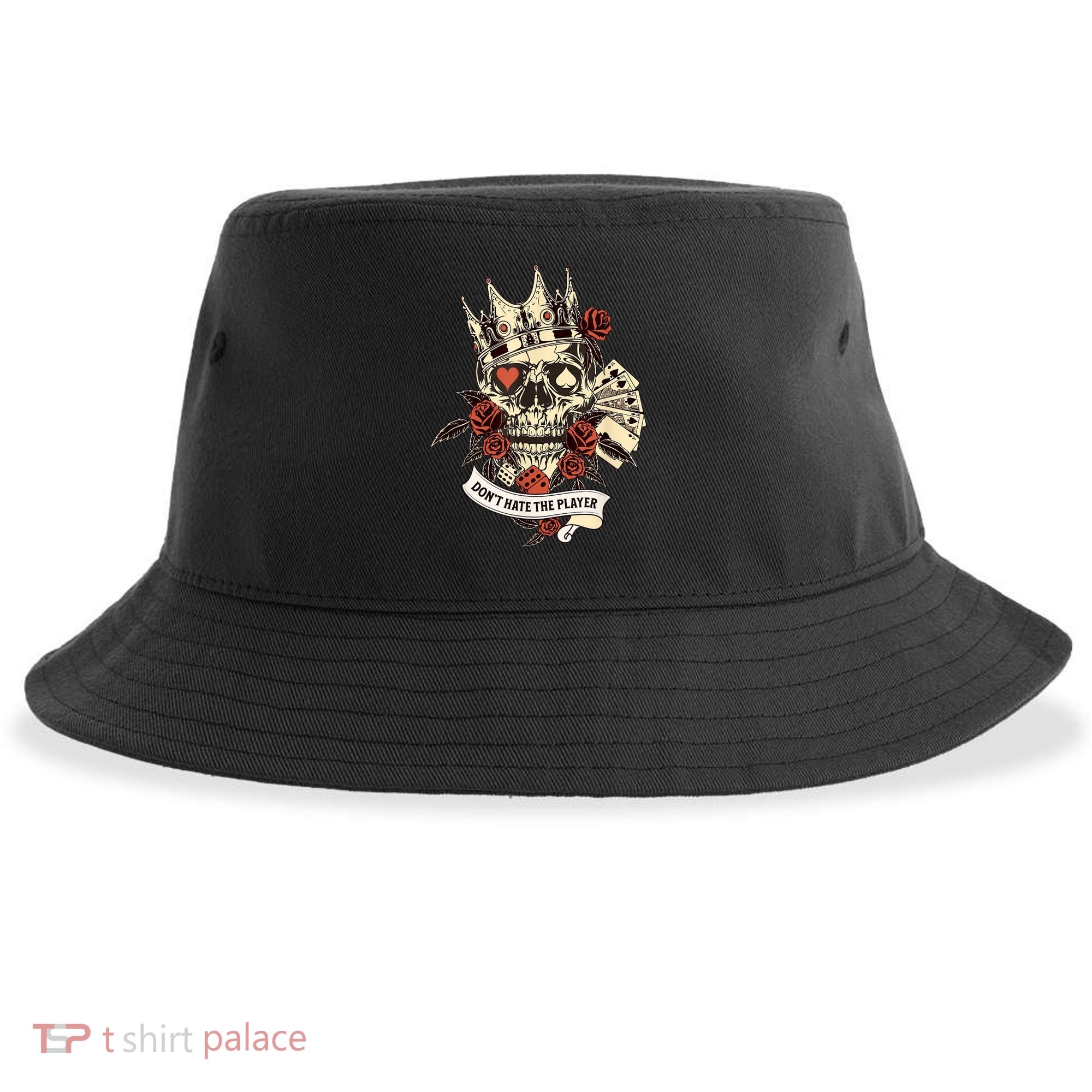 Don't Hate The Player Skull Sustainable Bucket Hat