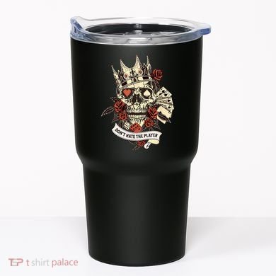 Don't Hate The Player Skull Tumbler