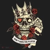 Don't Hate The Player Skull Tumbler thumb 3