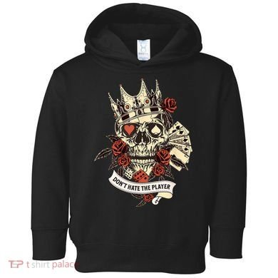 Don't Hate The Player Skull Toddler Hoodie