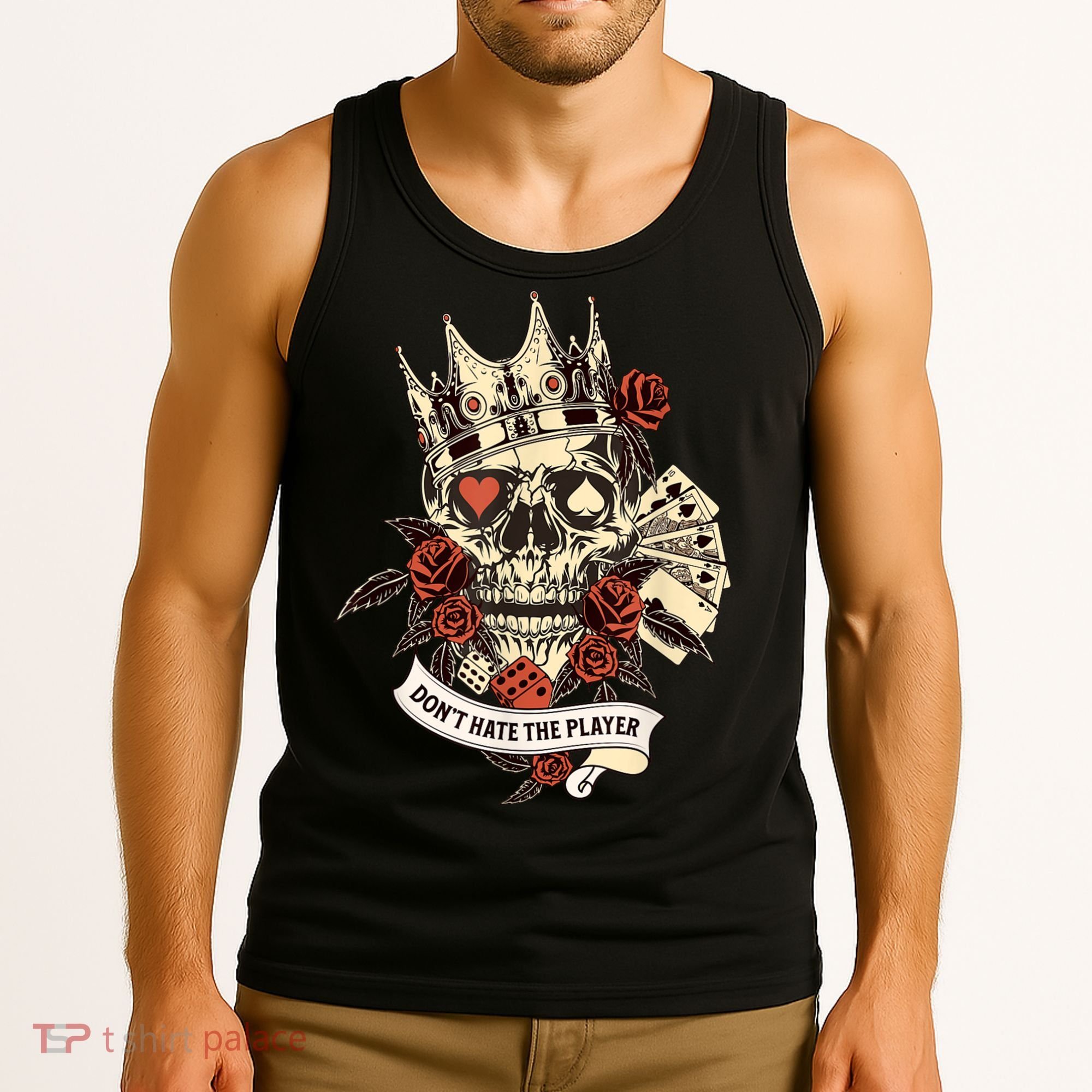 Don't Hate The Player Skull Tank Top