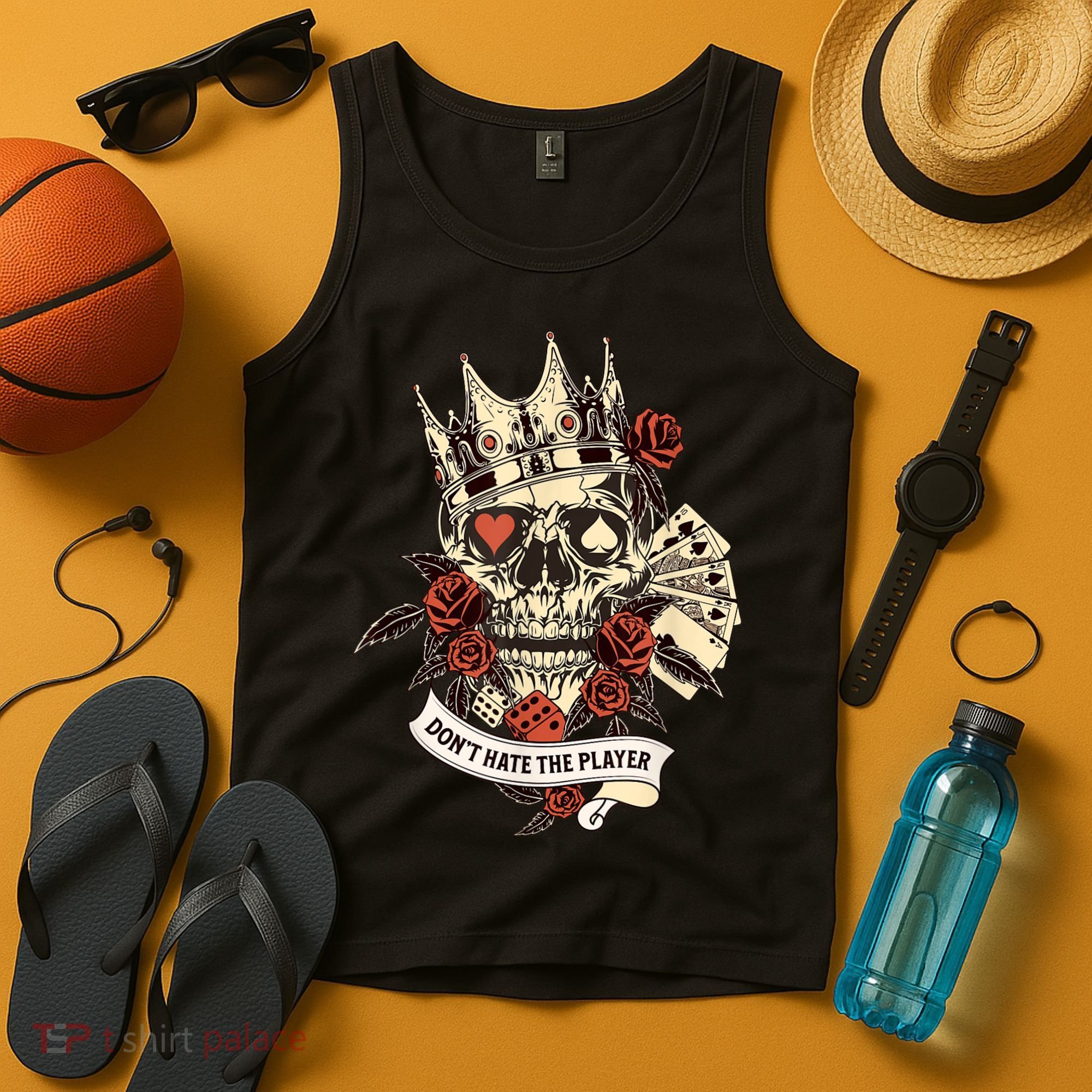 Don't Hate The Player Skull Tank Top