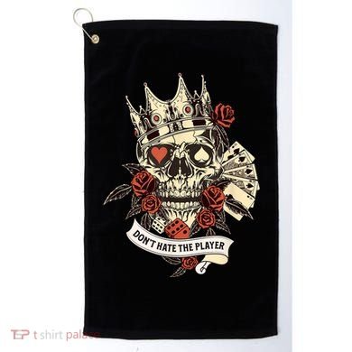 Don't Hate The Player Skull Golf Towel