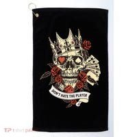 Don't Hate The Player Skull Golf Towel thumb 0