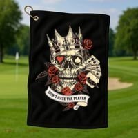 Don't Hate The Player Skull Golf Towel thumb 1