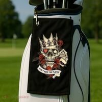Don't Hate The Player Skull Golf Towel thumb 2