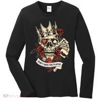 Don't Hate The Player Skull Women's Long Sleeve Shirt thumb 0