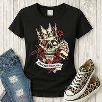 Don't Hate The Player Skull Women's T-Shirt thumb 3