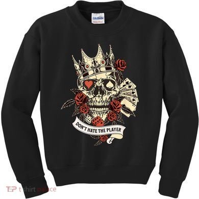 Don't Hate The Player Skull Kids Sweatshirt