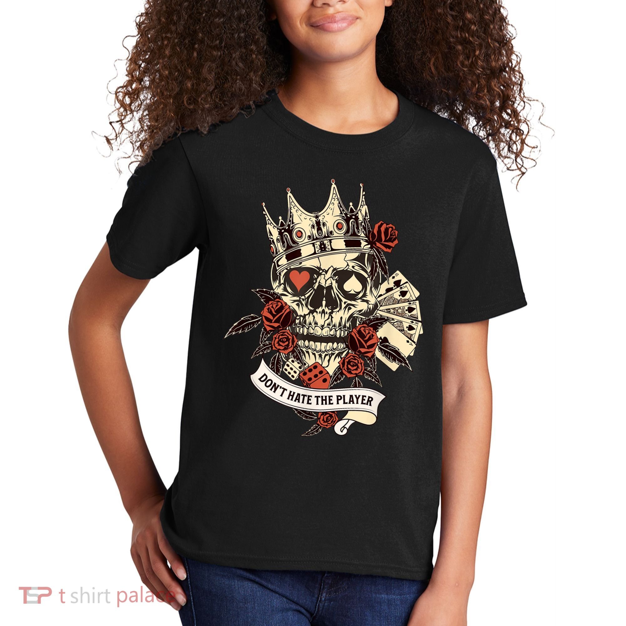 Don't Hate The Player Skull Kids T-Shirt
