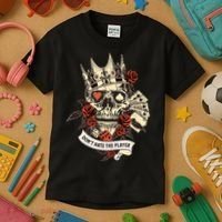 Don't Hate The Player Skull Kids T-Shirt thumb 3