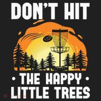 Don't Hit The Happy Little Tree Funny Disc Golf Golfer Retro Tumbler thumb 3