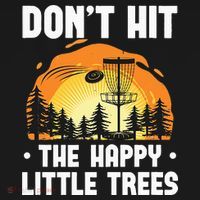 Don't Hit The Happy Little Tree Funny Disc Golf Golfer Retro Baby Bodysuit thumb 2