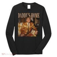 Daddys Home Trump Trump 2024 Leopard Funny Maga Long Sleeve Shirt thumb 0