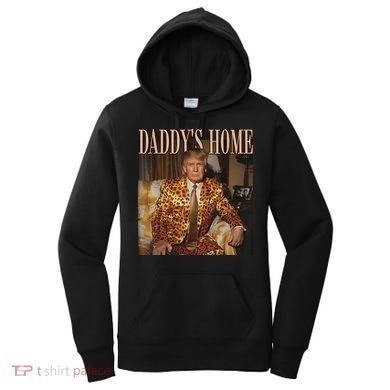 Daddys Home Trump Trump 2024 Leopard Funny Maga Women's Hoodie