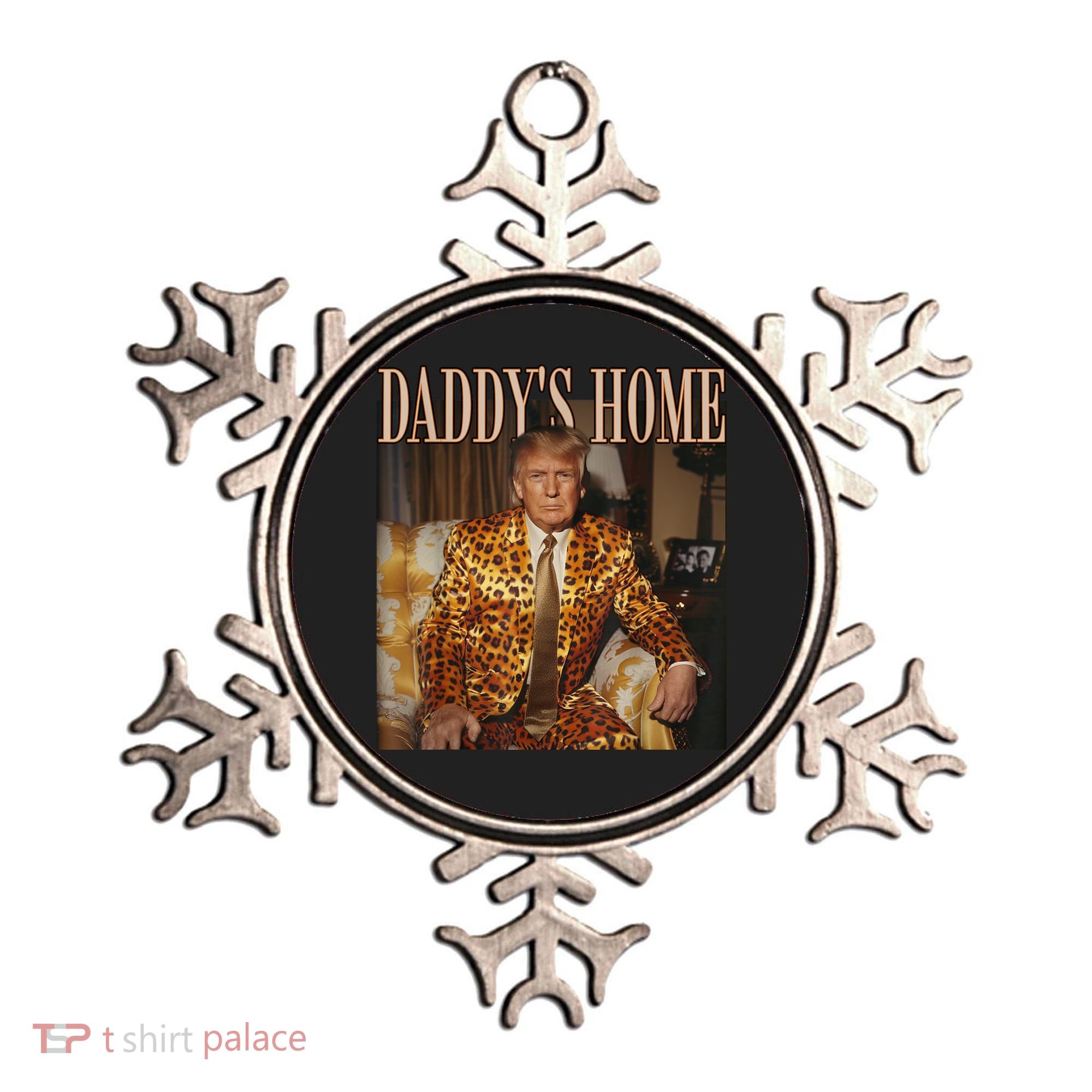 Daddys Home Trump Trump 2024 Leopard Funny Maga Ornament