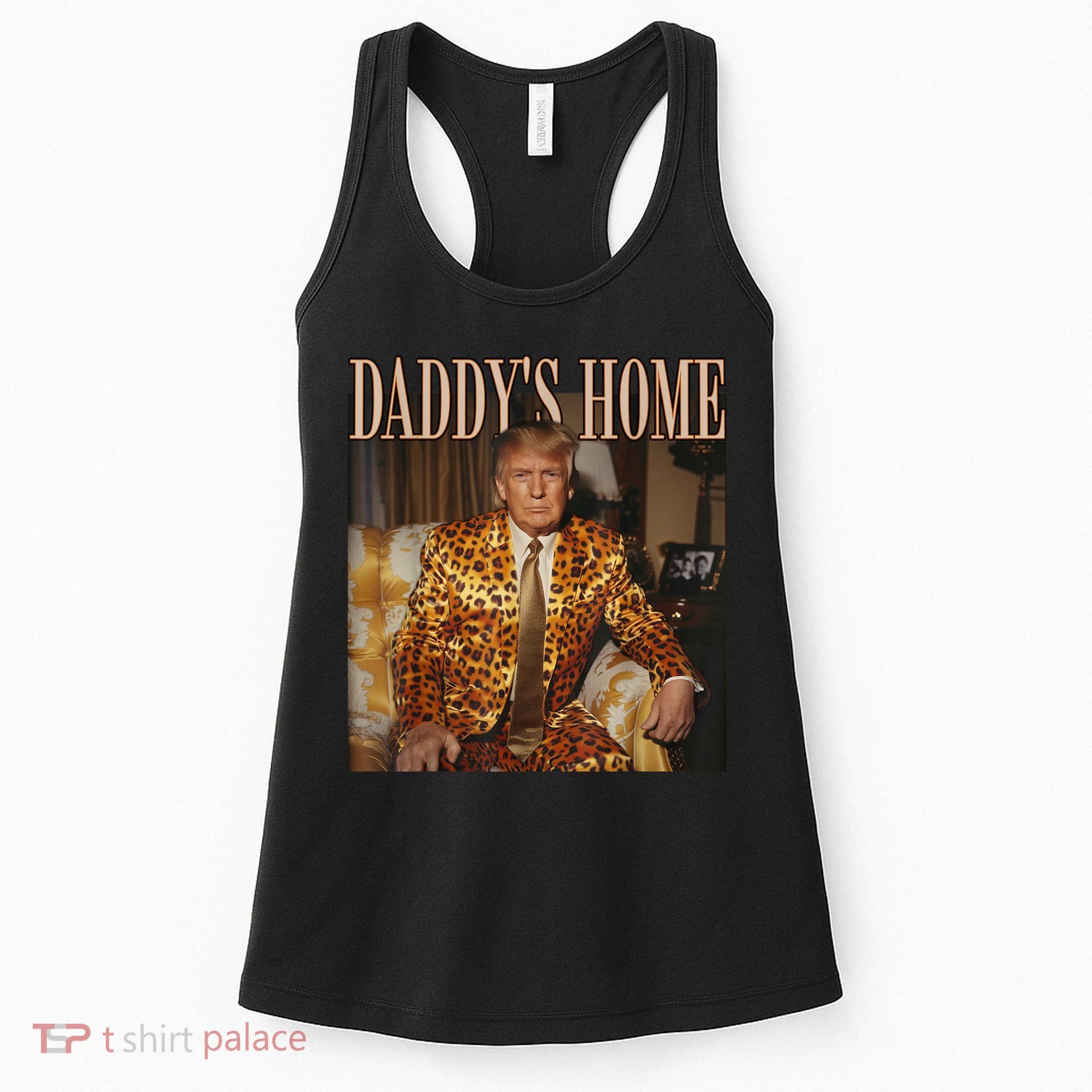 Daddys Home Trump Trump 2024 Leopard Funny Maga Women's Tank Top