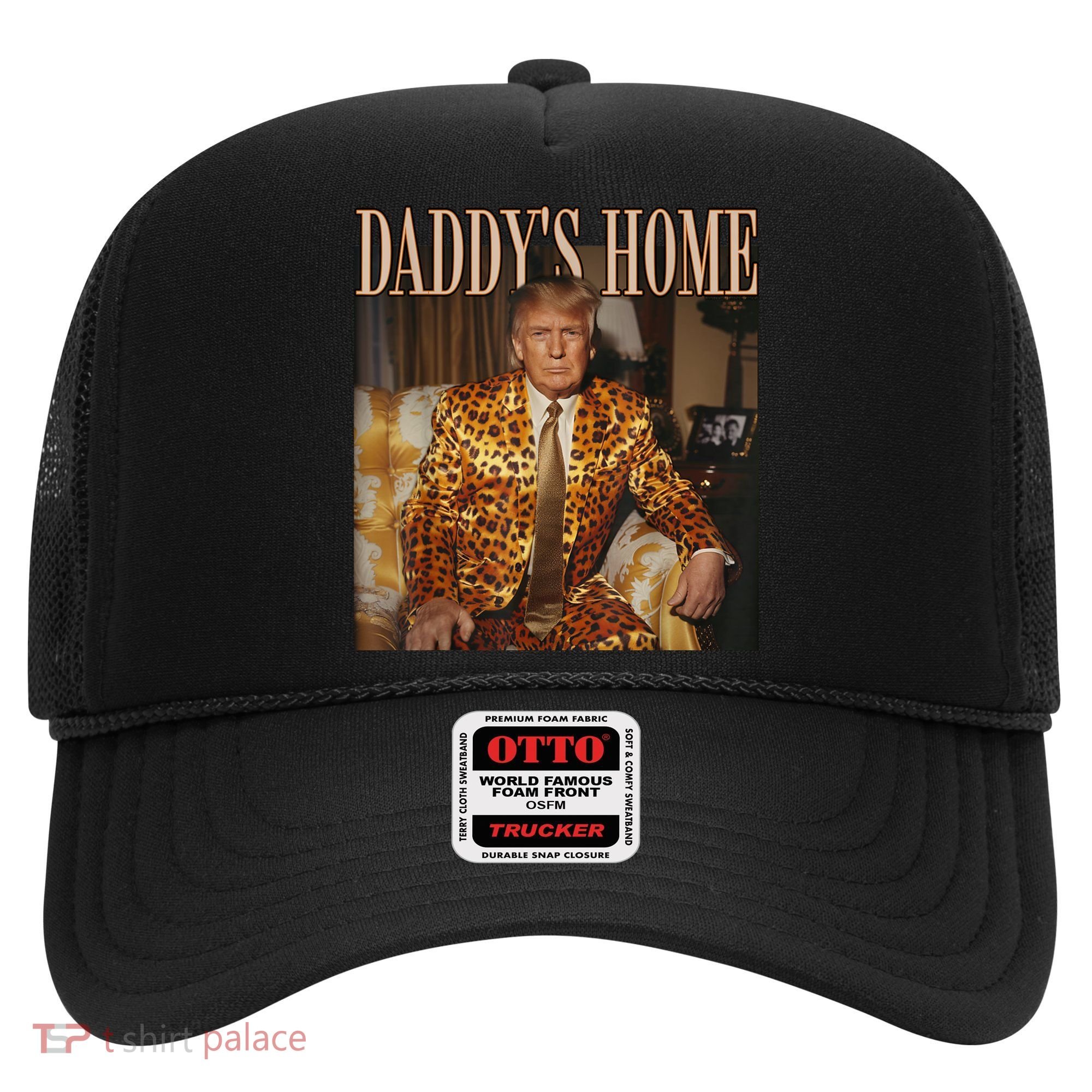 Daddys Home Trump Trump 2024 Leopard Funny Maga Hat
