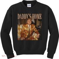 Daddys Home Trump Trump 2024 Leopard Funny Maga Kids Sweatshirt thumb 0