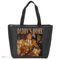 Daddys Home Trump Trump 2024 Leopard Funny Maga Tote Bag thumb 0