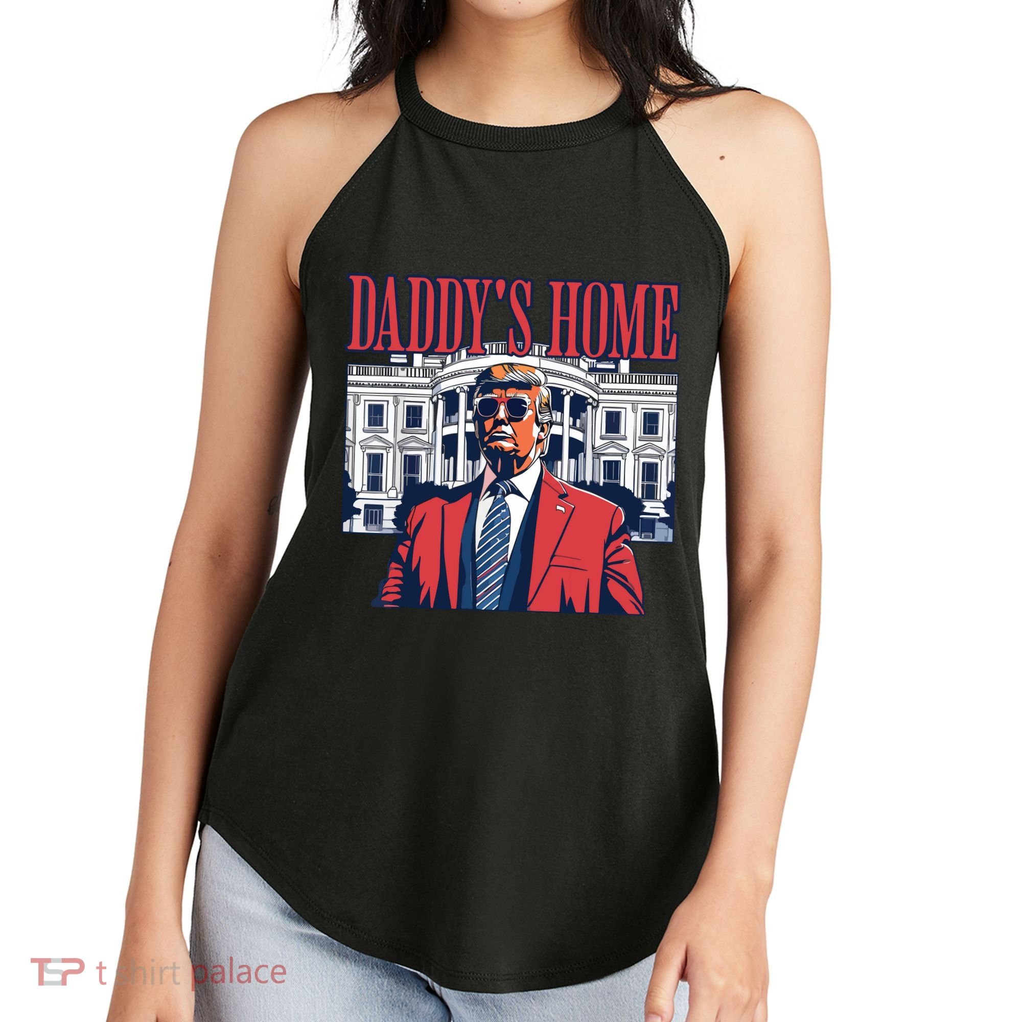 Daddys Home Trump Women's Perfect Tri Rocker Tank