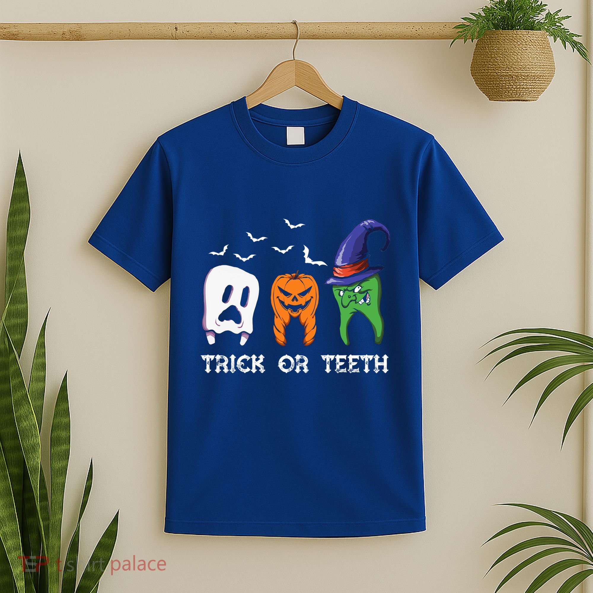 Dentist Halloween Trick Or Teeth Funny Dental Treat Cute Gift T-Shirt