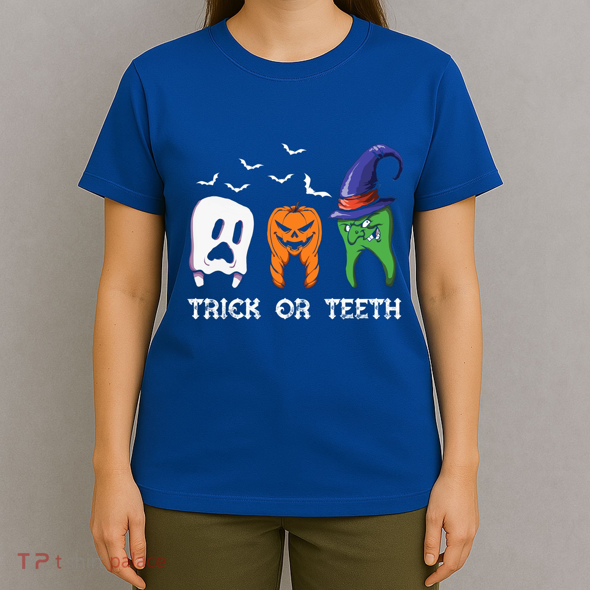 Dentist Halloween Trick Or Teeth Funny Dental Treat Cute Gift T-Shirt