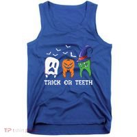 Dentist Halloween Trick Or Teeth Funny Dental Treat Cute Gift Tank Top thumb 0
