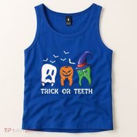 Dentist Halloween Trick Or Teeth Funny Dental Treat Cute Gift Tank Top thumb 2