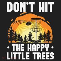 Don't Hit The Happy Little Tree Disc Golf Coach Beanie thumb 2