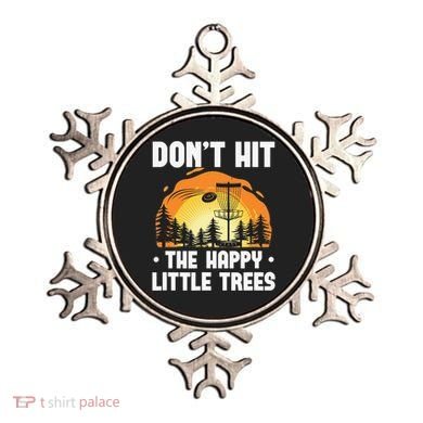 Don't Hit The Happy Little Tree Disc Golf Coach Ornament