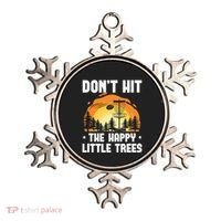 Don't Hit The Happy Little Tree Disc Golf Coach Ornament thumb 0