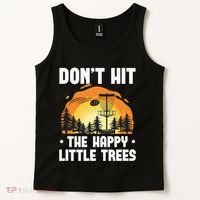 Don't Hit The Happy Little Tree Disc Golf Coach Tank Top thumb 2