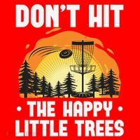 Don't Hit The Happy Little Tree Disc Golf Coach Santa Hat thumb 1