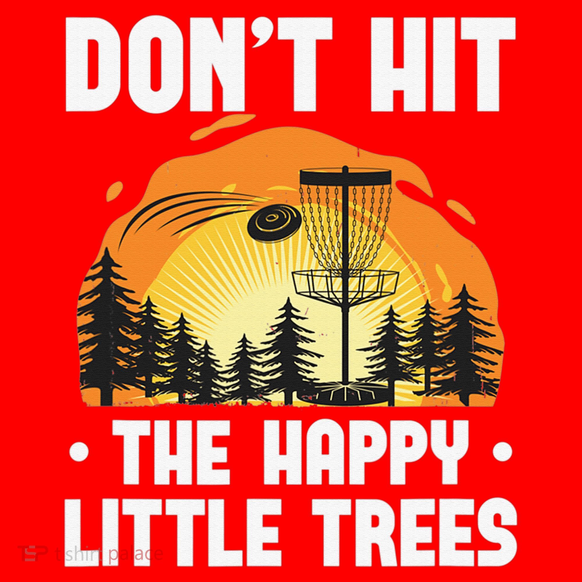 Don't Hit The Happy Little Tree Disc Golf Coach Santa Hat