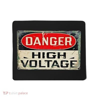 Danger High Voltage Old Rusted Danger Sign Mousepad