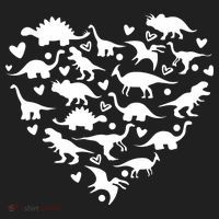 Dinosaur Heart Valentines Day Women's Sweatshirt thumb 2