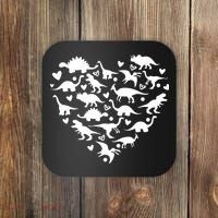 Dinosaur Heart Valentines Day Coaster thumb 0