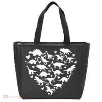 Dinosaur Heart Valentines Day Tote Bag thumb 0