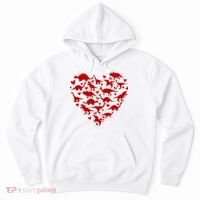 Dinosaur Heart Valentines Day Hoodie thumb 0