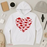 Dinosaur Heart Valentines Day Hoodie thumb 3
