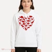 Dinosaur Heart Valentines Day Hoodie thumb 5