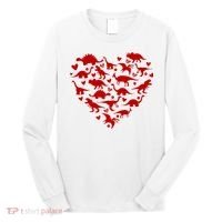 Dinosaur Heart Valentines Day Long Sleeve Shirt thumb 0