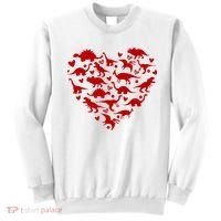 Dinosaur Heart Valentines Day Sweatshirt thumb 0