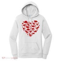 Dinosaur Heart Valentines Day Women's Hoodie thumb 0