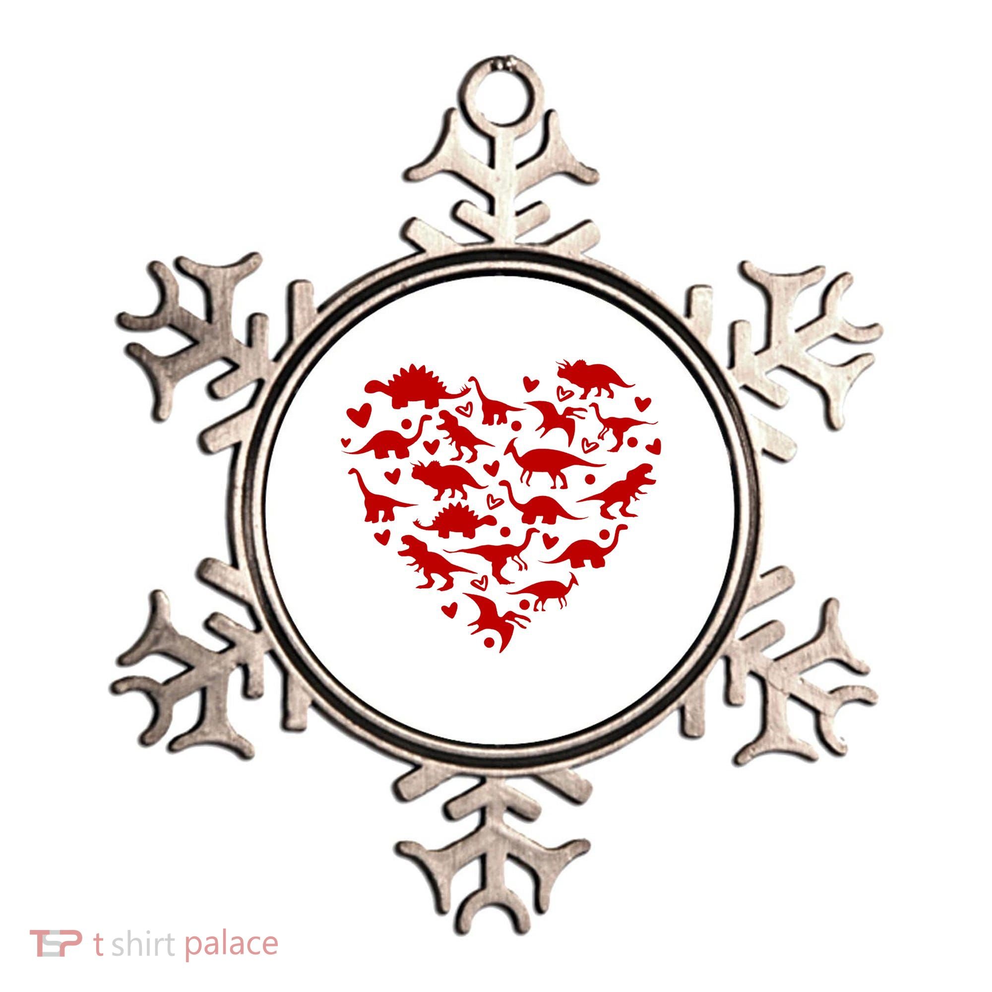 Dinosaur Heart Valentines Day Ornament