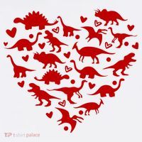 Dinosaur Heart Valentines Day Ornament thumb 1