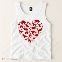 Dinosaur Heart Valentines Day Tank Top thumb 2