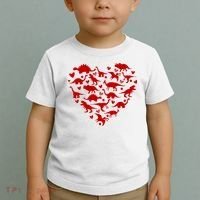 Dinosaur Heart Valentines Day Toddler T-Shirt thumb 2
