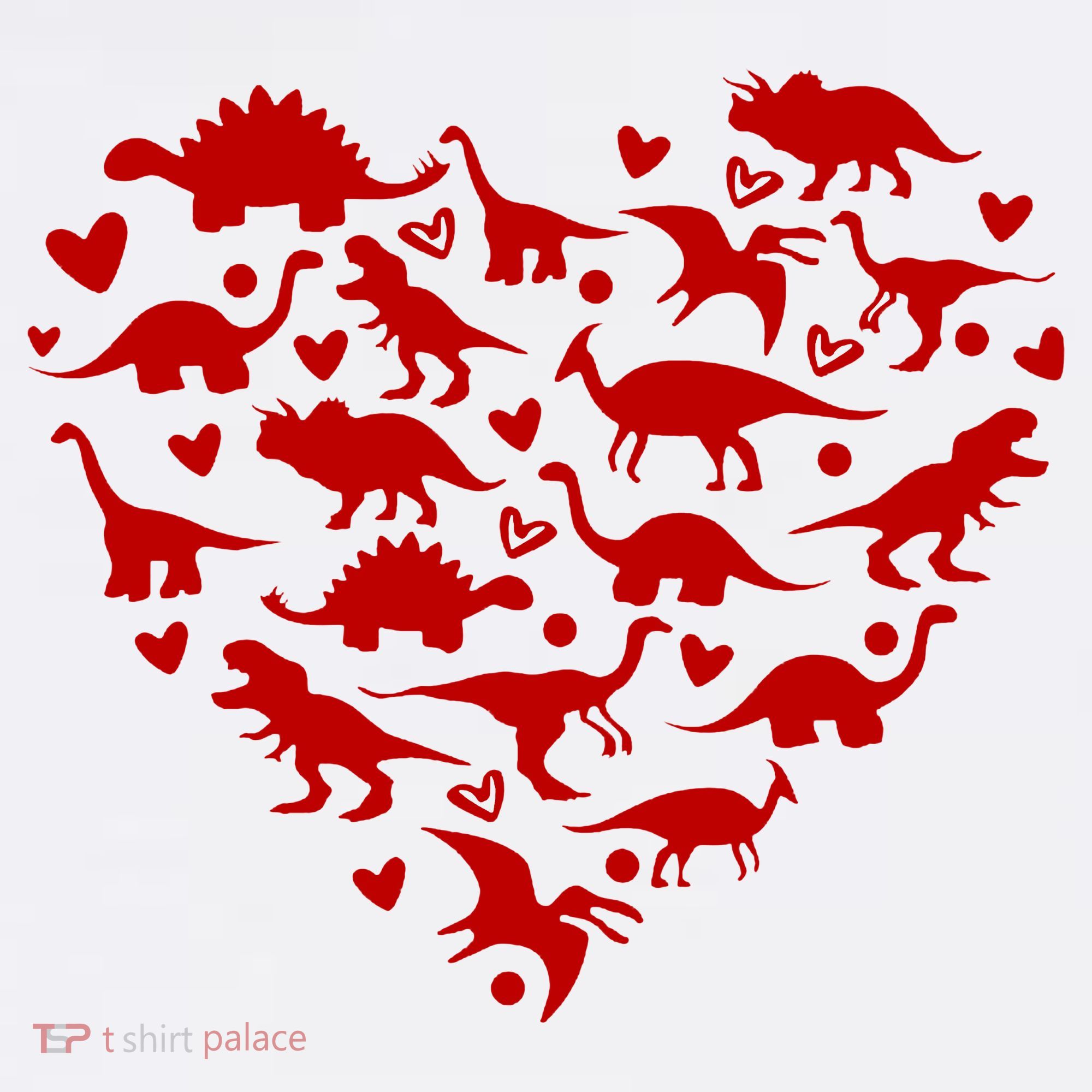 Dinosaur Heart Valentines Day Kids Sweatshirt